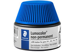 Viltstiftvulling Staedtler Lumocolor non-permanent 15ml blauw
