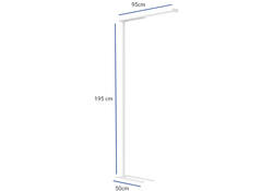 Vloerlamp MAUL Jet LED dimbaar hg 195 cm wit