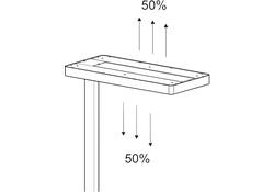Werkplek tafelklem MAUL Javal LED dimbaar hg 120cm zilver