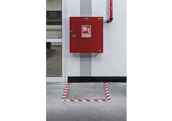 Vloermarkeringstape DURALINE 50mmx30m rood-wit