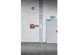 Vloermarkeringstape DURALINE 50mmx30m groen-wit