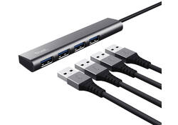 Hub Trust Halyx 4-port USB-A zilver