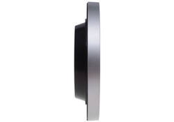 Wandklok MAUL Run RC Ø25x5cm kunststof zilver/wit incl batterij