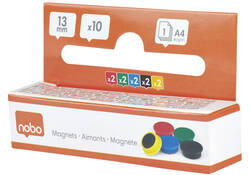 Magneet Nobo 13mm assorti 10stuks