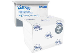 Toiletpapier Kleenex gevouwen tissues 2 laags 36x200stuks wit 8408