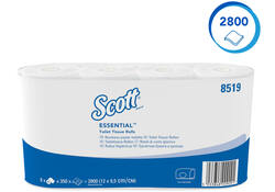 Toiletpapier Scott Essential 2-laags 350 vel wit 8519