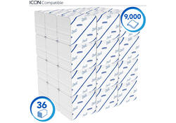 Toiletpapier Scott gevouwen tissue 2-laags 36x250stuks wit 8508