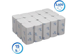 Handdoek Scott Essential i-vouw 1-laags 200x318mm 15x240 vel wit 6669