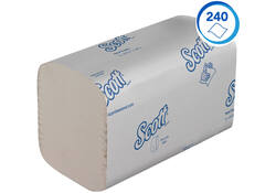 Handdoek Scott Essential i-vouw 1-laags 200x318mm 15x240 vel wit 6669