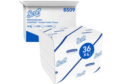 Toiletpapier Scott Control gevouwen 2-laags 36x220vel wit 8509
