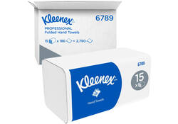 Handdoek Kleenex i-vouw 2-laags 21x21.5cm 15x186stuks wit 6789