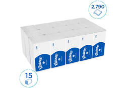 Handdoek Kleenex i-vouw 2-laags 21x21.5cm 15x186stuks wit 6789