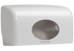 Toiletpapierdispenser Aquarius duo voor kleine rollen wit 6992