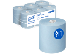 Handdoekrol Scott Essential 1-laags 350m blauw 6692