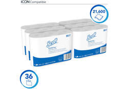 Toiletpapier Scott Essential 2-laags 600vel wit 8517