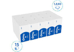 Handdoek Kleenex Ultra i-vouw 3-laags 21,5x31,8cm wit 15x96stuks 6710