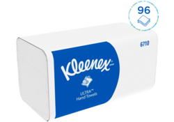 Handdoek Kleenex Ultra i-vouw 3-laags 21,5x31,8cm wit 15x96stuks 6710