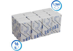 Handdoek Scott Slimfold m-vouw 1-laags 19x29,5cm wit 16x110stuks 5856