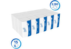 Handdoek Scott Control i-vouw 1-laags 215x315mm 15x212 vel wit 6663