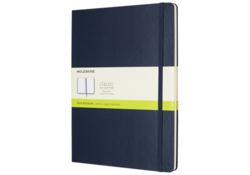 Notitieboek Moleskine XL 190x250mm blanco hard cover sapphire blue