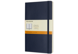 Notitieboek Moleskine large 130x210mm lijn soft cover sapphire blue