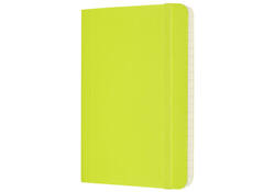 Notitieboek Moleskine pocket 90x140mm lijn soft cover lemon green