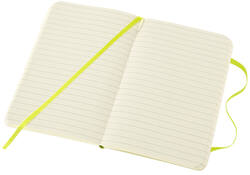 Notitieboek Moleskine pocket 90x140mm lijn soft cover lemon green