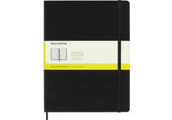 Notitieboek Moleskine XL 190x250mm ruit 5x5 hard cover zwart