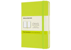 Notitieboek Moleskine pocket 90x140mm blanco hard cover lemon green