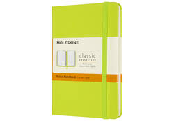 Notitieboek Moleskine pocket 90x140mm lijn hard cover lemon green