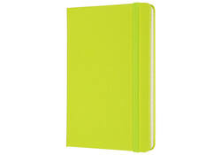 Notitieboek Moleskine pocket 90x140mm lijn hard cover lemon green