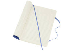 Notitieboek Moleskine large 130x210mm lijn soft cover hydrangea blue