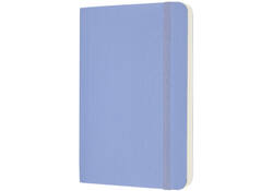 Notitieboek Moleskine pocket 90x140mm blanco soft cover hydrangea blue