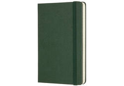 Notitieboek Moleskine pocket 90x140mm ruit 5x5mm hard cover myrtle green