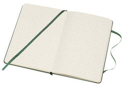 Notitieboek Moleskine pocket 90x140mm ruit 5x5mm hard cover myrtle green
