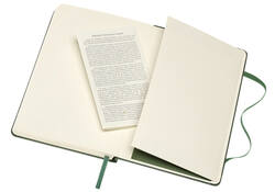 Notitieboek Moleskine pocket 90x140mm ruit 5x5mm hard cover myrtle green