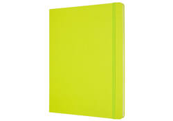 Notitieboek Moleskine XL 190x250mm blanco hard cover lemon green