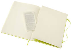 Notitieboek Moleskine XL 190x250mm blanco hard cover lemon green