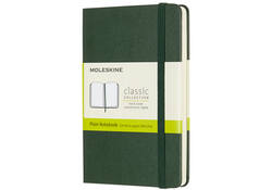 Notitieboek Moleskine pocket 90x140mm blanco hard cover myrtle green