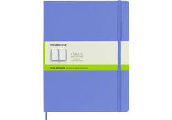 Notitieboek Moleskine XL 190x250mm blanco hard cover hydrangea blue