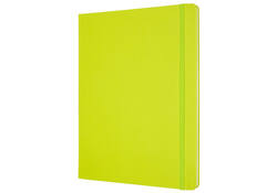 Notitieboek Moleskine XL 190x250mm lijn hard cover lemon green