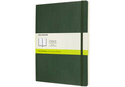Notitieboek Moleskine XL 190x250mm blanco soft cover myrtle green