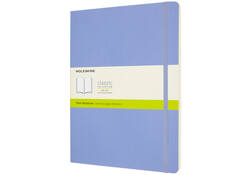 Notitieboek Moleskine XL 190x250mm blanco soft cover hydrangea blue