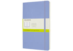 Notitieboek Moleskine large 130x210mm blanco soft cover hydrangea blue