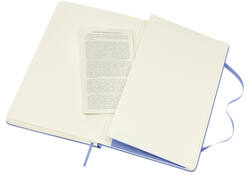 Notitieboek Moleskine large 130x210mm blanco hard cover hydrangea blue