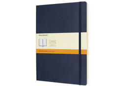 Notitieboek Moleskine XL 190x250mm lijn soft cover sapphire blue