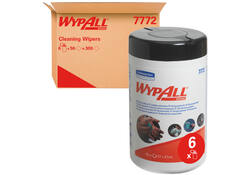 Reinigingsdoek WypAll geïmpregneerd 27x27cm 50vel per bus groen 7772