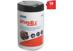 Reinigingsdoek WypAll geïmpregneerd 27x27cm 50vel per bus groen 7772