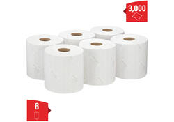 Poetsrol WypAll L10 1-laags 18,3cmx190m 500vel wit 7406