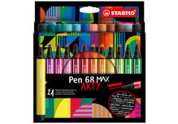 Viltstift STABILO Pen 68 Max Arty assorti etui à 24 stuks